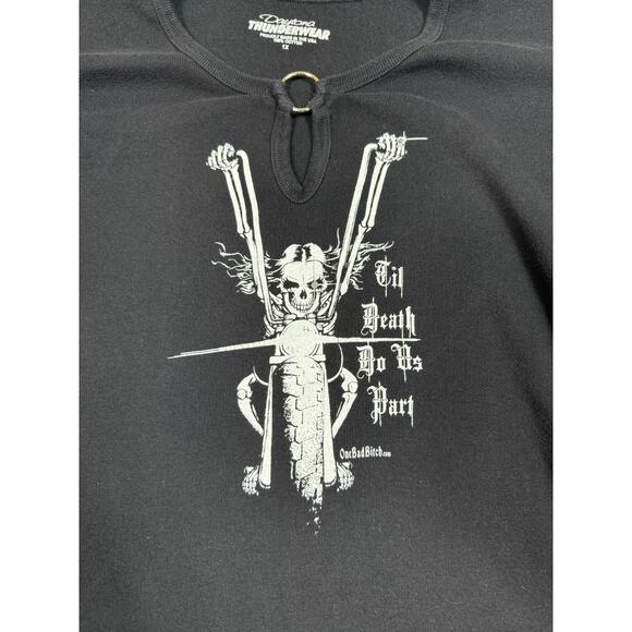 Daytona Thunderwear Womens Size 1X Til Death Do Us Part Long Sleeve *Read - Picture 5 of 6